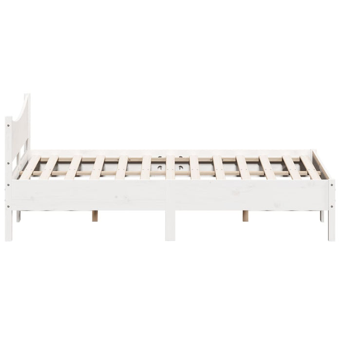 Bed Frame without Mattress White 120x190 cm Small Double Solid Wood Pine