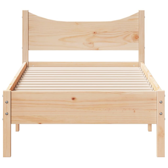 Bed Frame without Mattress 75x190 cm Small Single Solid Wood Pine