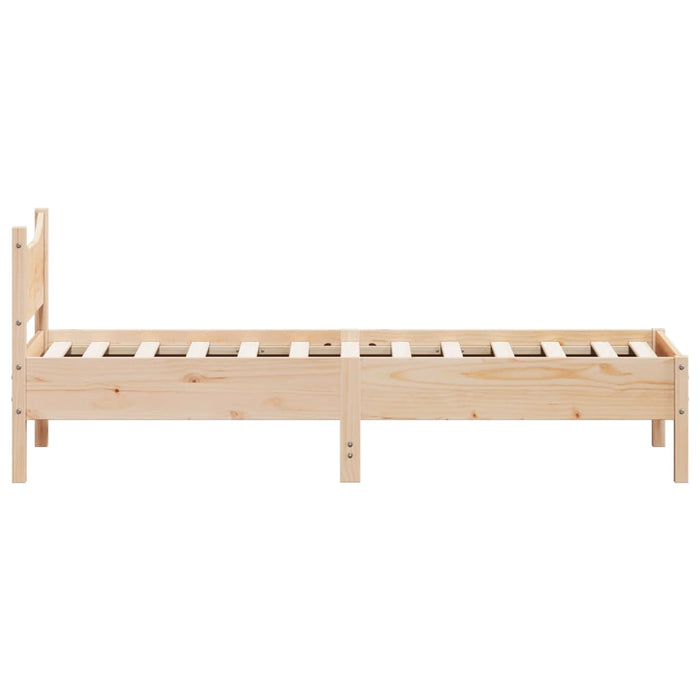 Bed Frame without Mattress 75x190 cm Small Single Solid Wood Pine