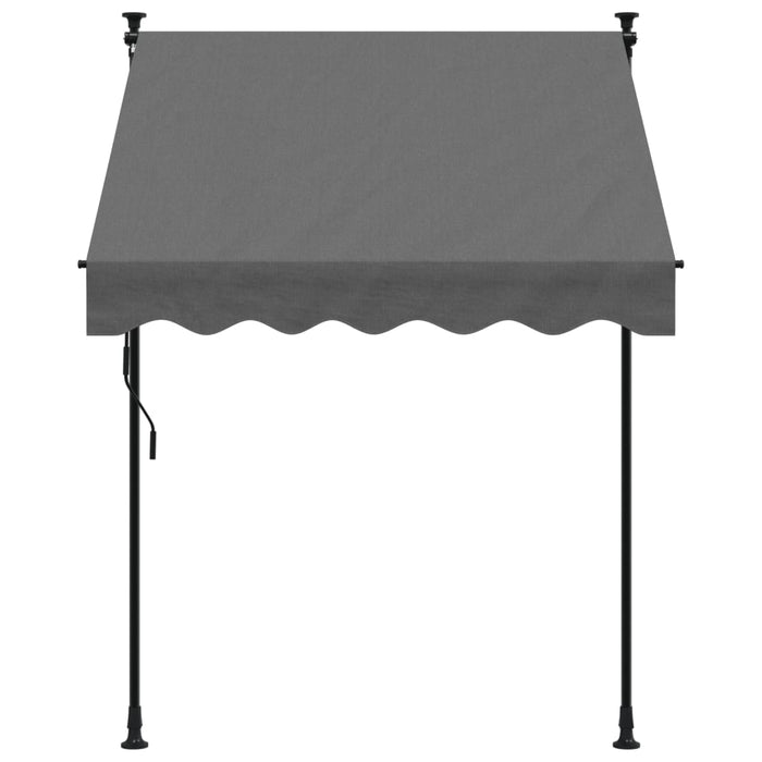 Retractable Awning Anthracite 150x150 cm Fabric and Steel