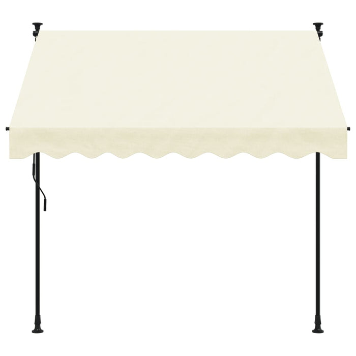 Retractable Awning Cream 200x150 cm Fabric and Steel