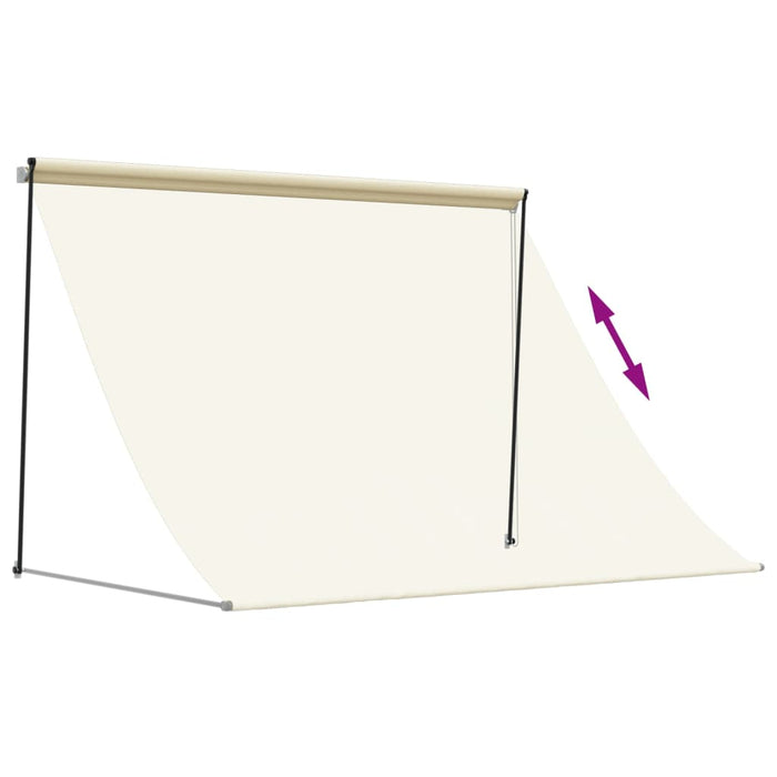 Retractable Awning Cream 250x150 cm Fabric and Steel