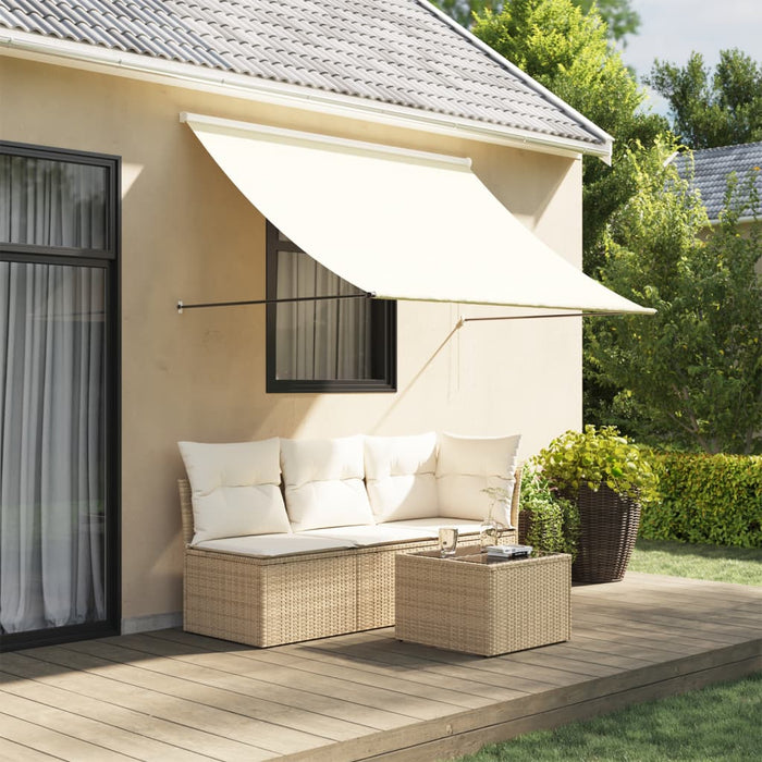 Retractable Awning Cream 250x150 cm Fabric and Steel