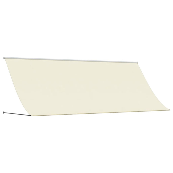 Retractable Awning Cream 400x150 cm Fabric and Steel