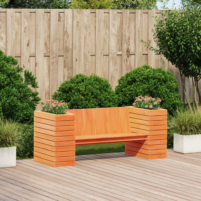 Planter Bench Wax Brown 167.5x60x65 cm Solid Wood Pine