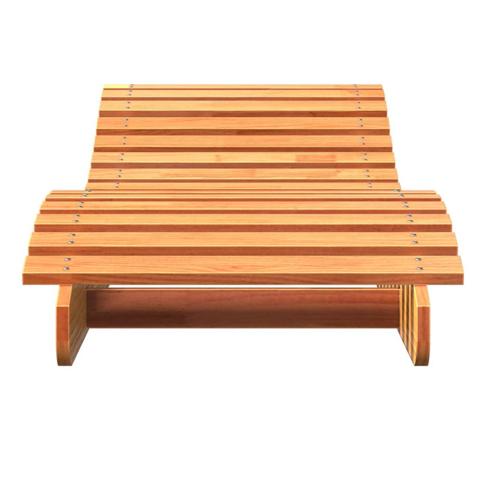 Sun Loungers 2 pcs Wax Brown 205x60x31.5 cm Solid Wood Pine