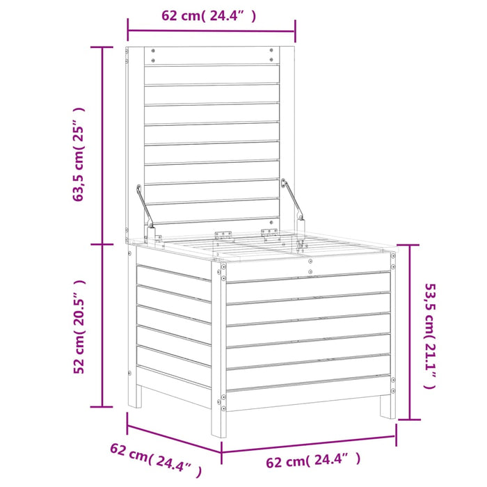 Садовая подставка для ног 62x63,5x53,5 см, массив дерева, сосна