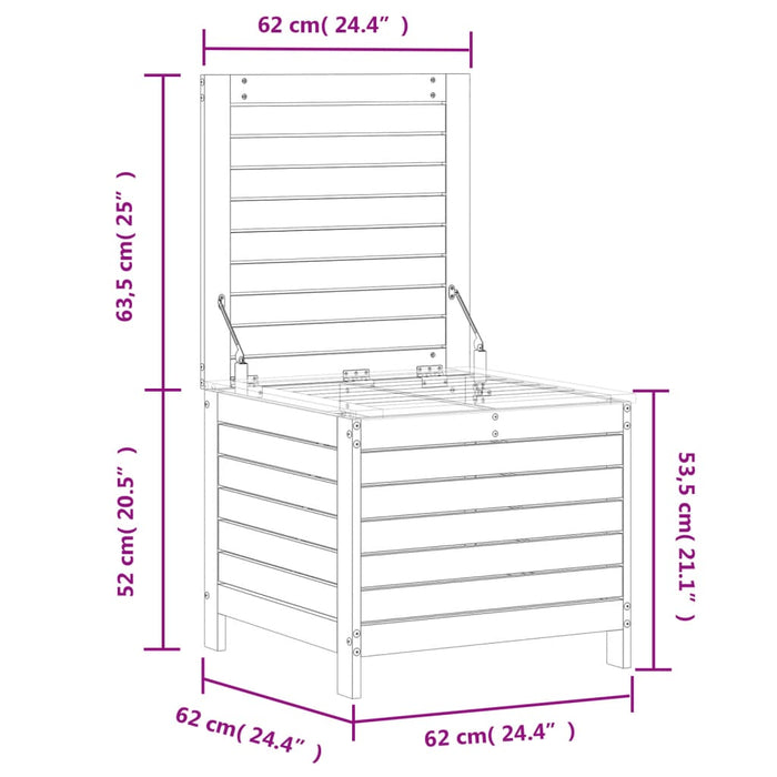 Garden Footstool 62x63.5x53.5 cm Impregnated Wood Pine