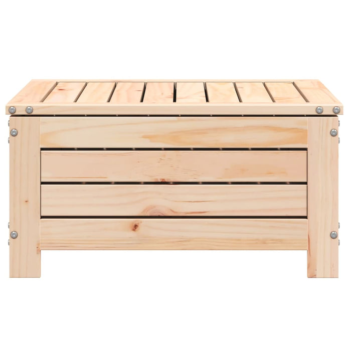 Garden Footstool with Cushion Solid Wood Pine