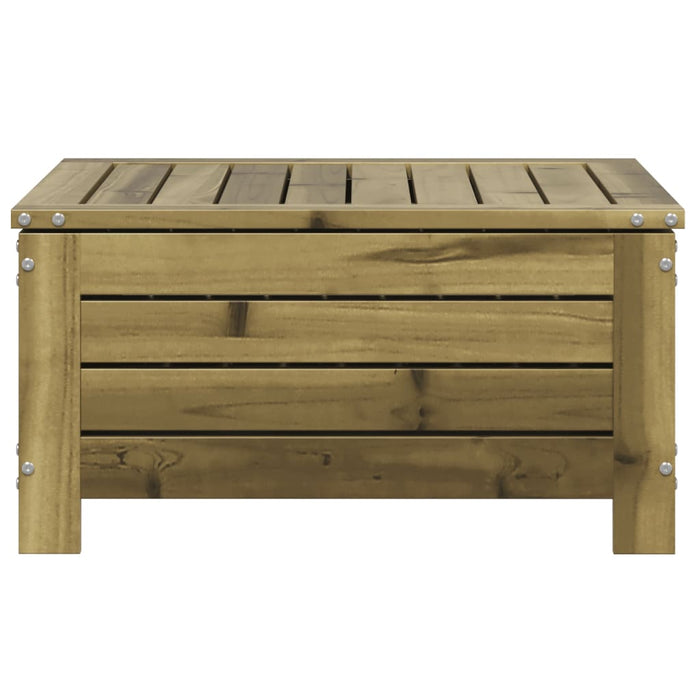 Garden Footstool with Cushion Impregnated Wood Pine