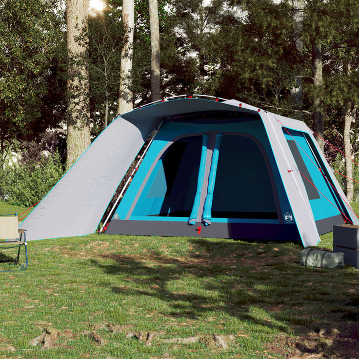 Family Tent with Porch 9-Person Blue Quick Release