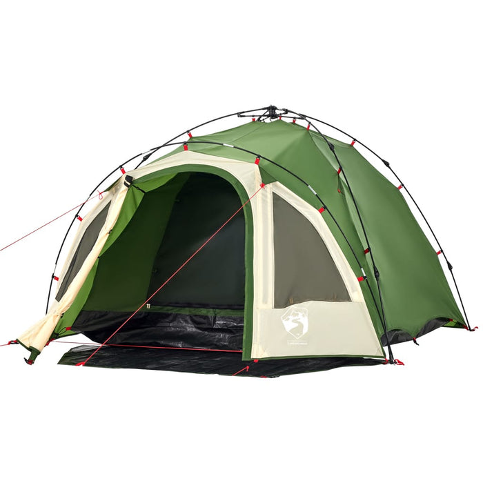 Cort de camping Dome pentru 3 persoane, cu eliberare rapidă, verde