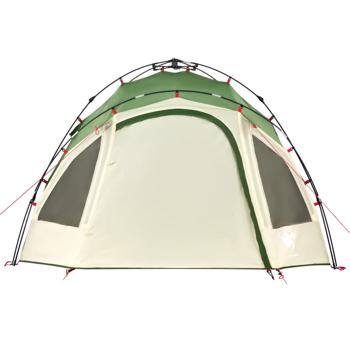 Cort de camping Dome pentru 3 persoane, cu eliberare rapidă, verde