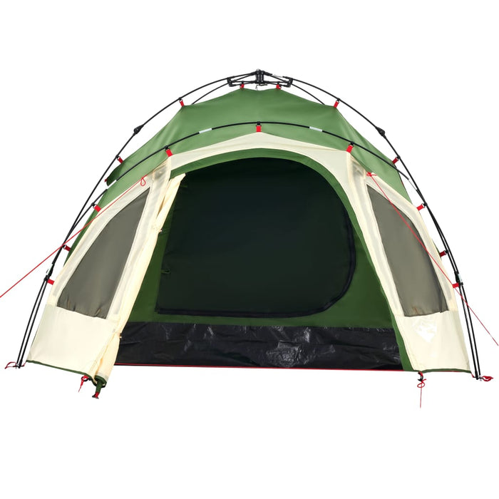 Cort de camping Dome pentru 3 persoane, cu eliberare rapidă, verde