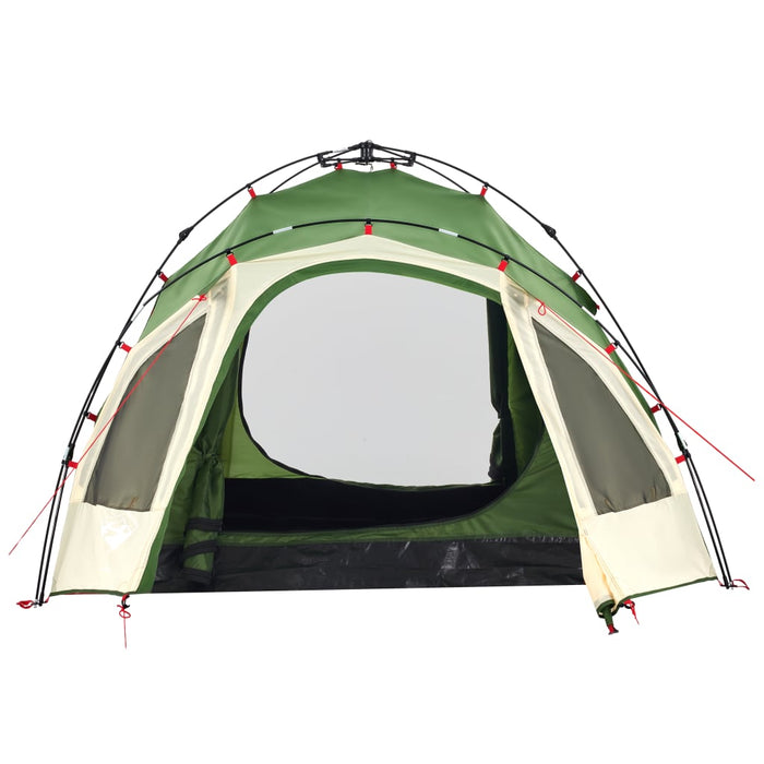 Cort de camping Dome pentru 3 persoane, cu eliberare rapidă, verde