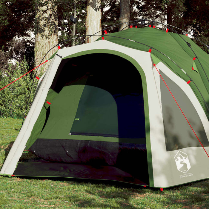 Cort de camping Dome pentru 3 persoane, cu eliberare rapidă, verde