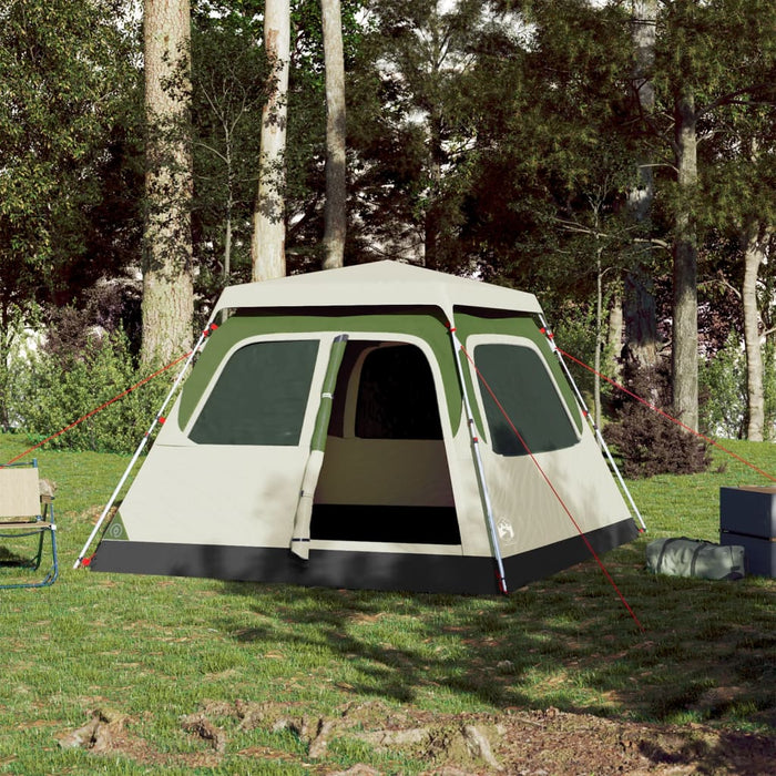 Cort de camping Dome pentru 4 persoane, cu eliberare rapidă, verde