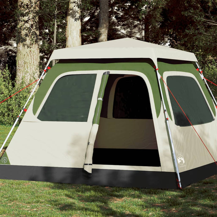 Cort de camping Dome pentru 4 persoane, cu eliberare rapidă, verde