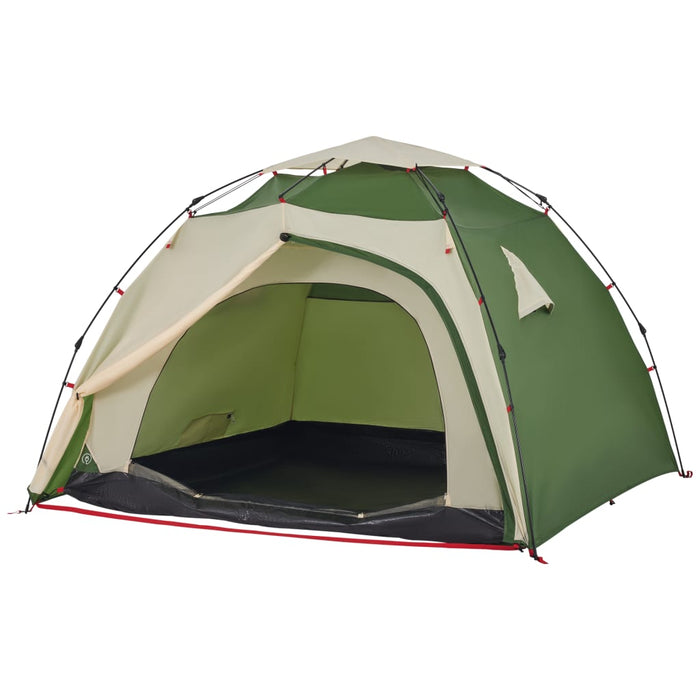 Cort de camping Dome pentru 4 persoane, cu eliberare rapidă, verde