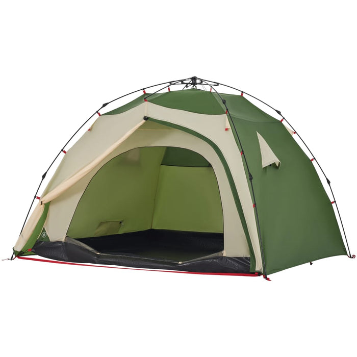 Cort de camping Dome pentru 4 persoane, cu eliberare rapidă, verde