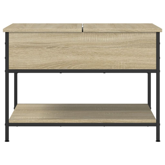 Coffee Table Sonoma Oak 70x50x50 cm Engineered Wood and Metal