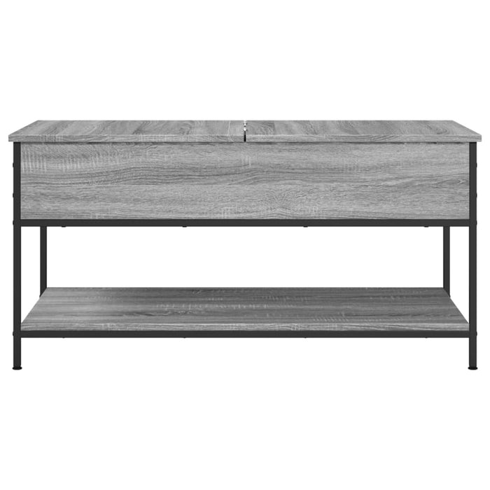 Coffee Table Grey Sonoma 100x50x50 cm Engineered Wood and Metal