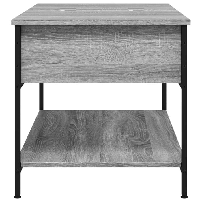 Coffee Table Grey Sonoma 100x50x50 cm Engineered Wood and Metal