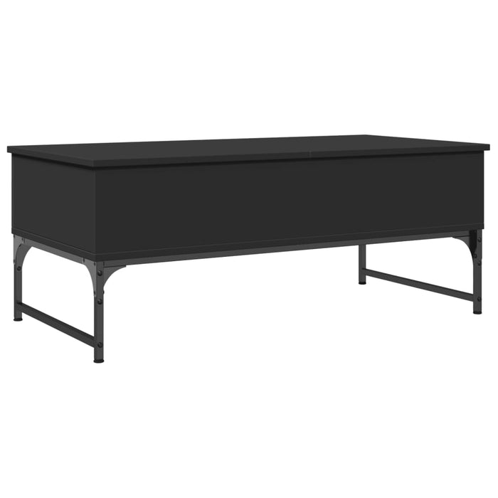 Coffee Table Black 100x50x40 cm Engineered Wood and Metal