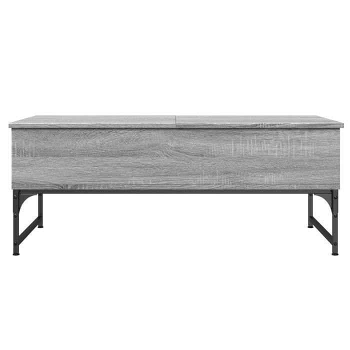 Coffee Table Grey Sonoma 100x50x40 cm Engineered Wood and Metal