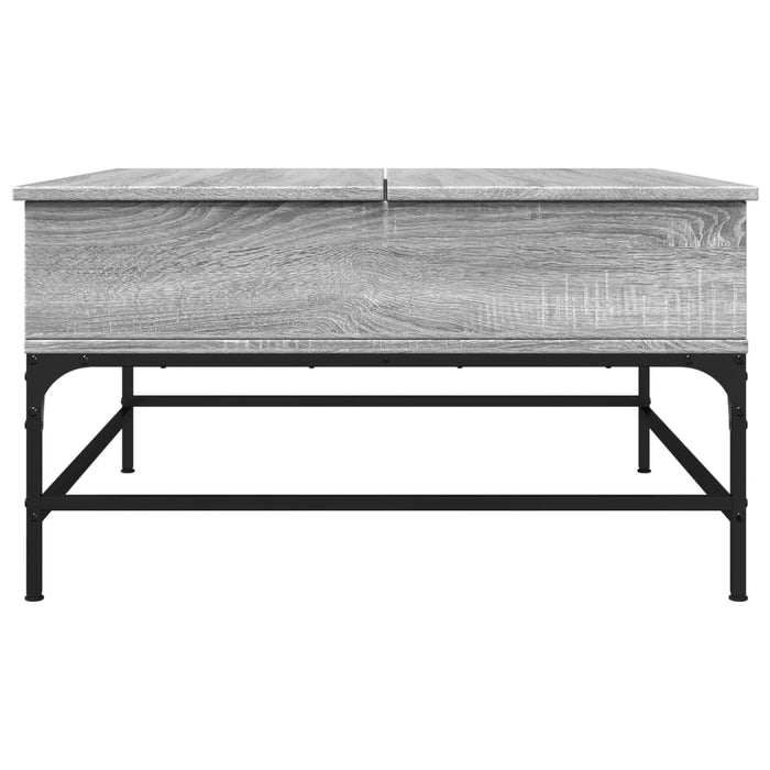 Coffee Table Grey Sonoma 80x80x45 cm Engineered Wood and Metal