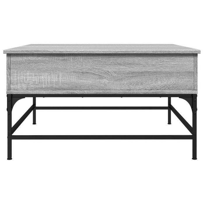 Coffee Table Grey Sonoma 80x80x45 cm Engineered Wood and Metal