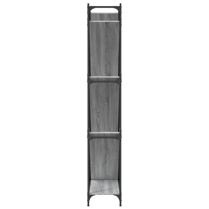 Bookcase Grey Sonoma 79x30x180 cm Engineered Wood and Metal