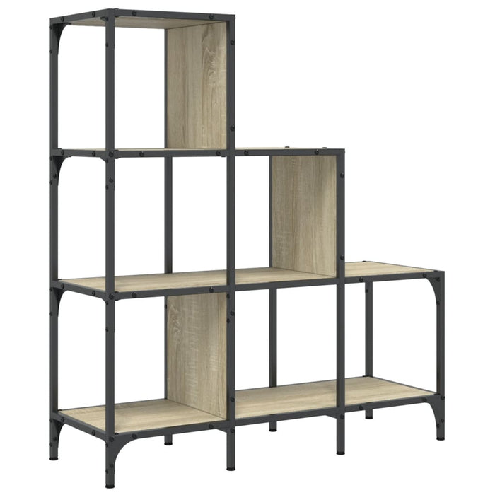 Bibliotecă Stejar Sonoma 92x30x102 cm Lemn prelucrat și metal