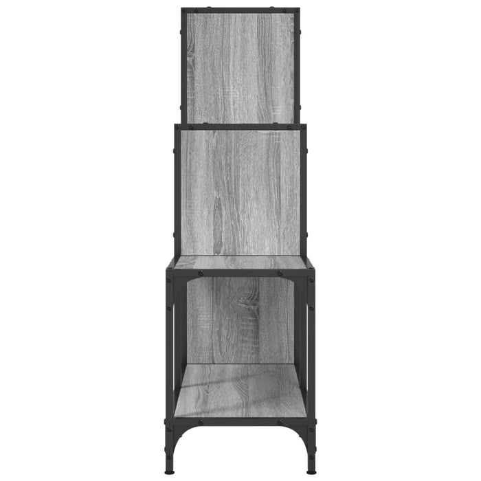 Bibliotecă Gri Sonoma 92x30x102 cm Lemn și metal prelucrat