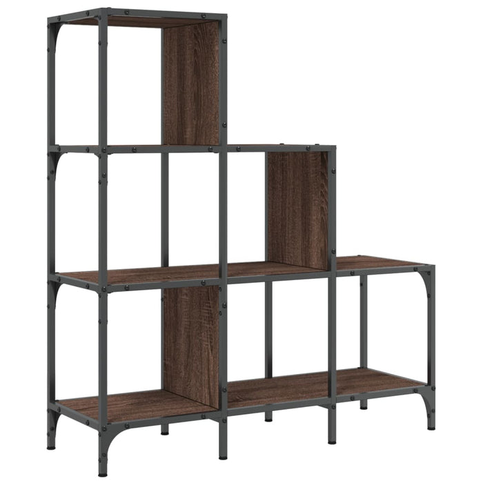 Bibliotecă Stejar maro 92x30x102 cm Lemn și metal prelucrat