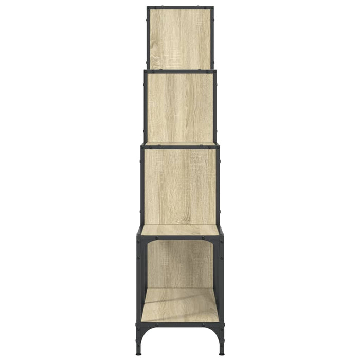 Bibliotecă Stejar Sonoma 122x30x132 cm Lemn prelucrat și metal