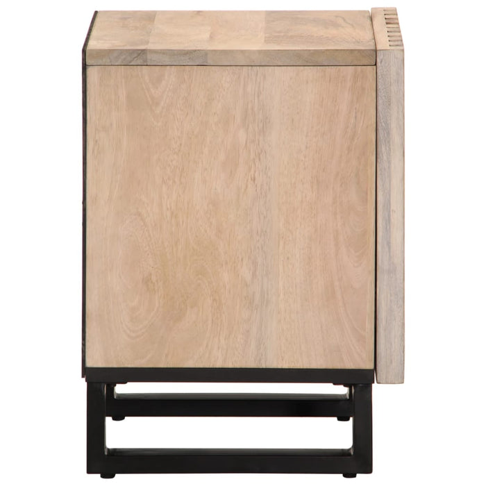 Bedside Cabinets 2 pcs 40x34x46 cm Solid Wood Bleached Mango