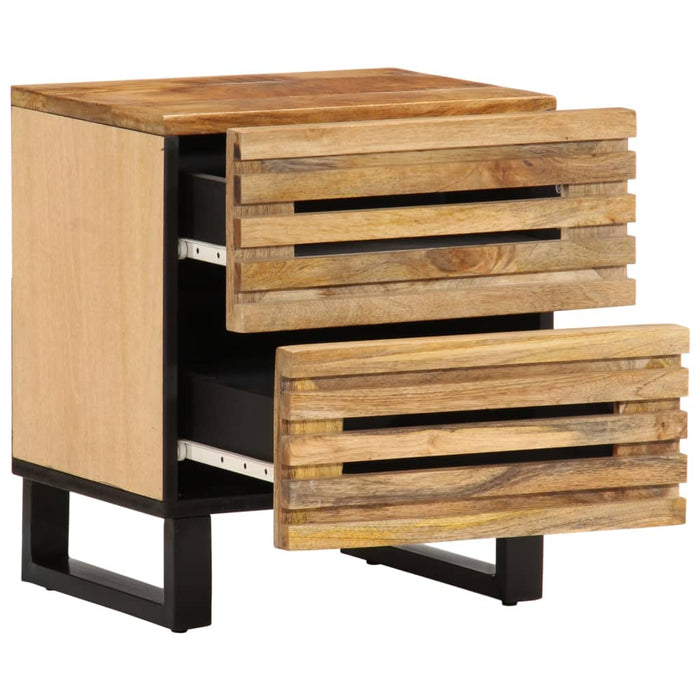 Bedside Cabinet 40x34x46 cm Solid Wood Rough Mango