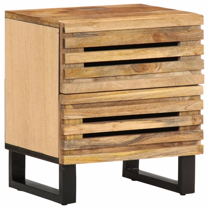 Bedside Cabinets 2 pcs 40x34x46 cm Solid Wood Rough Mango