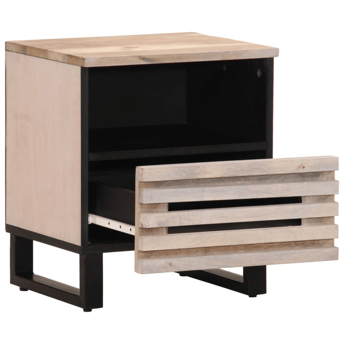 Bedside Cabinets 2 pcs 40x33x46 cm Solid Wood Bleached Mango