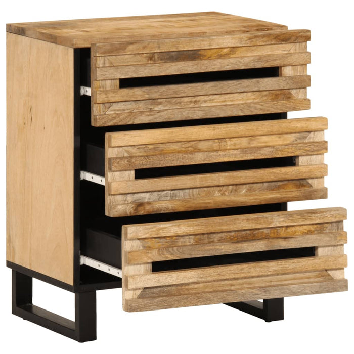 Bedside Cabinet 50x34x62 cm Solid Wood Rough Mango