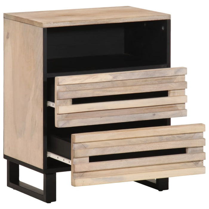 Bedside Cabinet 50x34x62 cm Solid Wood Rough Mango