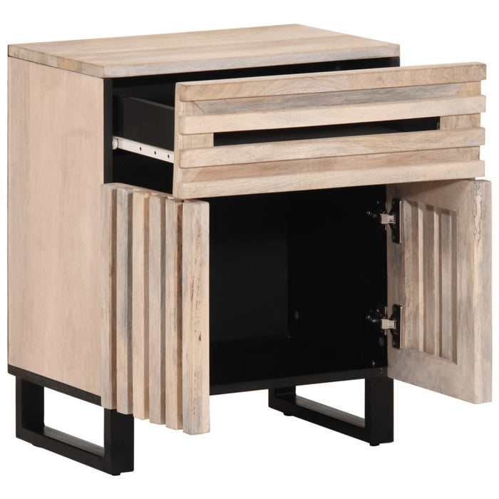 Bedside Cabinet 50x34x60 cm Solid Wood Rough Mango