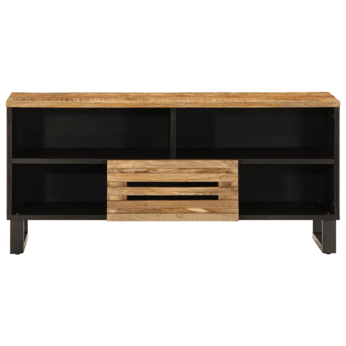 TV Cabinet 100x34x46 cm Solid Wood Rough Mango