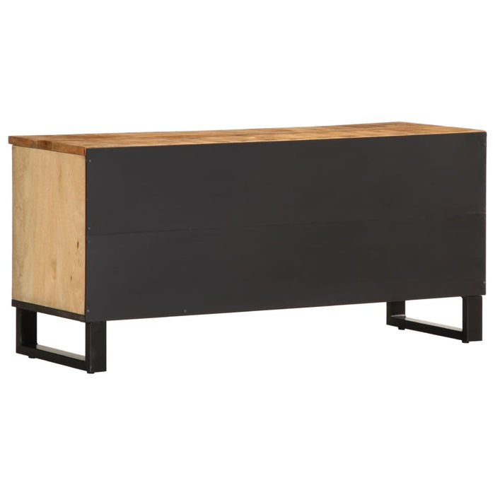 TV Cabinet 100x34x46 cm Solid Wood Rough Mango