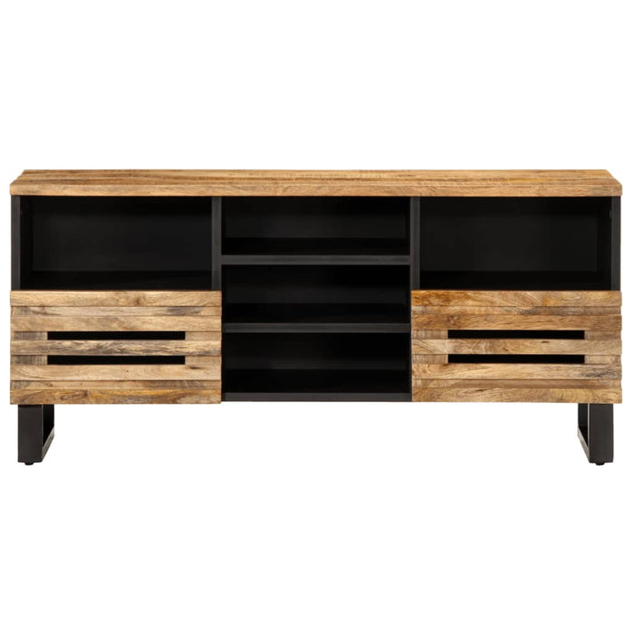 TV Cabinet 100x34x46 cm Solid Wood Rough Mango