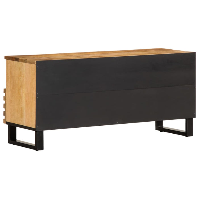 TV Cabinet 100x34x46 cm Solid Wood Rough Mango