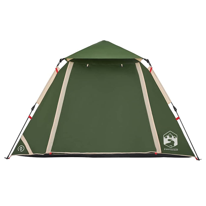 Cort de camping Dome pentru 4 persoane, cu eliberare rapidă, verde