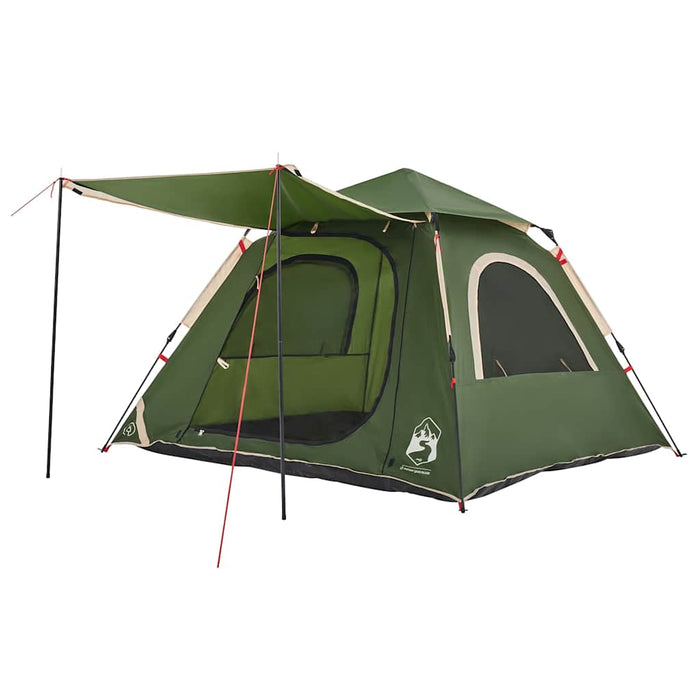 Cort de camping Dome pentru 4 persoane, cu eliberare rapidă, verde