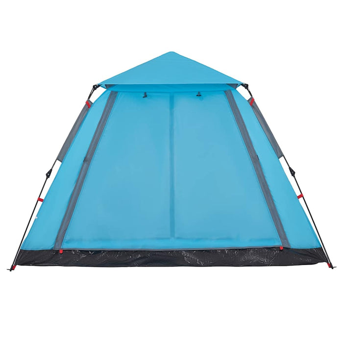 Cort de camping Dome pentru 5 persoane, cu eliberare rapidă albastră